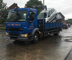 WE will collect and dispose of any old scrap cars vans etc call Andy 07788816399