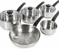 89€ Induction Frying Pan and Saucepan Set With Lids, Stay Cool Handles, Themocore Technology - Image 10/10