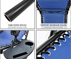 150€ Zero Gravity Chair,Set of 2, Folding Sun Loungers, Recliner Garden Chairs, Outdoor Deck Chairs - Image 7/7