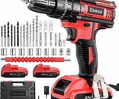 99€ Cordless drill with 2 batteries 2.0Ah, 42Nm, 2 gears, 25+3 torque levels, LED light, 30PCS - Image 8/8