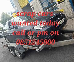 We buy scrap cars today call or p.m