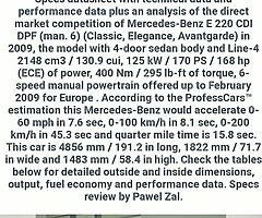 Mercedes E220 Avant-garde CDI 2009