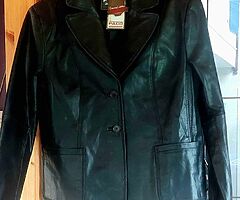 Black leather jacket