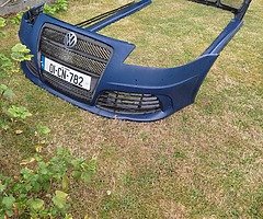 Passat b5.5 front bumper,side skirts,rear bumper.Matt blue