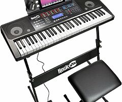 159€ 61 Key Keyboard Piano with Keyboard Bench, Digital Piano Stool, Sustain Pedal and Headphones - Image 10/10