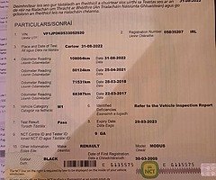 05 Renault modus 1.1 L New Nct & Tax