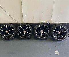 20” Storm alloys 5X108  / new tyres