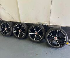 20” Storm alloys 5X108  / new tyres - Image 5/6