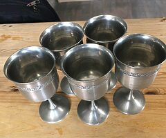 5 Pewter Goblets - Image 5/5
