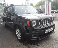 2019 2019 JEEP RENEGADE LONGITUDE 1.6 TDI 120 BHP NCT 3/23 OR 375 P/M  RENEGADE