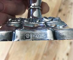 Silver Candlestick Holder