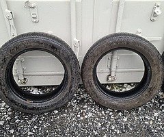 2 sets of tyres one 14 inch one 15 inch