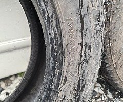 2 sets of tyres one 14 inch one 15 inch