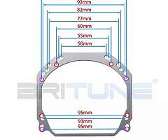 Adapter frame for bi-led lens