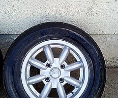 Alloys for sale 4x114.5 lovely set of wheels sanded and resprayed tidy finish tyres like new