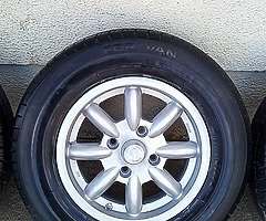 Alloys for sale 4x114.5 lovely set of wheels sanded and resprayed tidy finish tyres like new