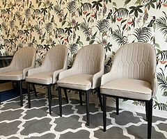 GREY LEATHER CHAIRS - Brand New - DELIVERY 