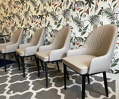 GREY LEATHER CHAIRS - Brand New - DELIVERY 