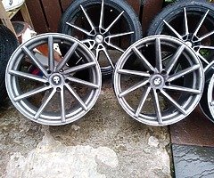 19 5x120 alloys 2 wheels are crack and 2 is good no tyres  best offer take it