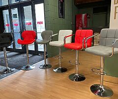 HIGH BAR STOOLS - Adjustable Gas Height - Brand New - DELIVERY 