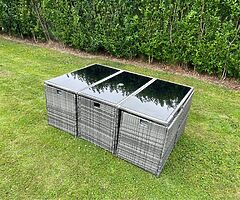 CUBE GARDEN RATTAN FURNITURE SET - 10 SEATER - DELIVERY  - Image 3/3