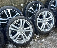 Audi a3,vw,skoda 18inch genuine alloy wheels with new tyres for sale fits on the Vw caddy van too - Image 4/10