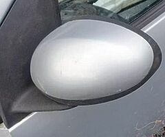 Toyota aygo bonnet red and silver, left mirror