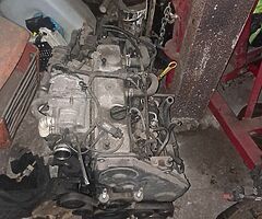 complete engine with a gearbox