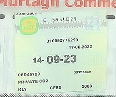 Kia Ceed 2008 1.6 Diesel New Nct 09-23