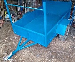 6x4 single axle trailer ramp backboard ,safety chain,Bradley hitch ,mudguards etc
