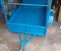 6x4 single axle trailer ramp backboard ,safety chain,Bradley hitch ,mudguards etc