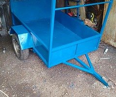 6x4 single axle trailer ramp backboard ,safety chain,Bradley hitch ,mudguards etc