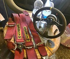 Drift car seat belts and steering wheel - Image 3/3