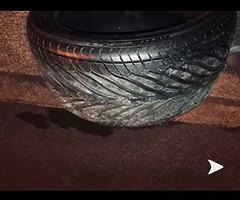 Two 18” 255 40 Tires