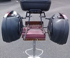 Vfr 750 full luggage rack and panniers with a spare key.