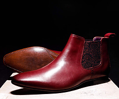 Amen Shoes Signature Wine Leather Ankle Boot Now Only £39.99! www.amenshoesuk.co.uk