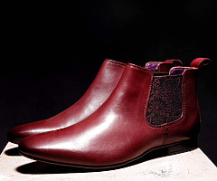 Amen Shoes Signature Wine Leather Ankle Boot Now Only £39.99! www.amenshoesuk.co.uk - Image 3/3