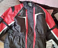 Biker jackets and gloves