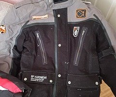 Biker jackets and gloves