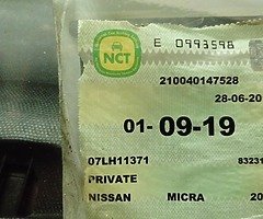 Selling 07 NISSAN MICRA 1.2 petrol,NCT-01.09.19 - Image 7/10