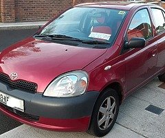 Toyota Yaris 2003 red 5 doors 1.0 petrol Has 12 months NCT Has 12 months road tax
