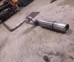 2.5" stainless steel exhaust pipe with powerflow back box for Mk7 ford fiesta
