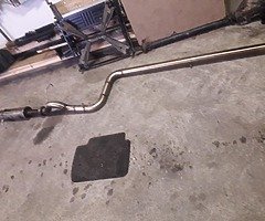 2.5" stainless steel exhaust pipe with powerflow back box for Mk7 ford fiesta