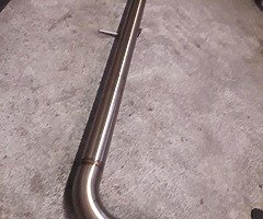 2.5" stainless steel exhaust pipe with powerflow back box for Mk7 ford fiesta