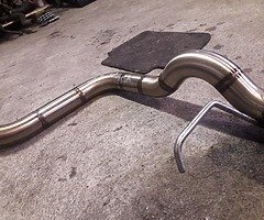 2.5" stainless steel exhaust pipe with powerflow back box for Mk7 ford fiesta - Image 4/10