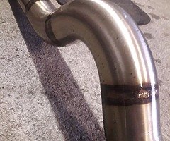 2.5" stainless steel exhaust pipe with powerflow back box for Mk7 ford fiesta - Image 5/10