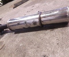 2.5" stainless steel exhaust pipe with powerflow back box for Mk7 ford fiesta - Image 6/10