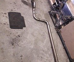 2.5" stainless steel exhaust pipe with powerflow back box for Mk7 ford fiesta - Image 8/10