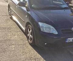 2004 toyota corolla 1.4 tax and tested