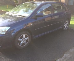 2004 toyota corolla 1.4 tax and tested